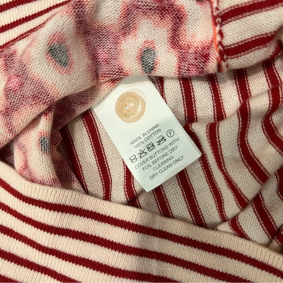 NWT KATE SPADE Posy Ikat Cardigan Red Chestnut Cardigan (Small) - Picture 7 of 9